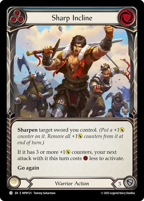 Sharp Incline (Blue)
Mastery Pack Warrior
Single
Flesh and Blood