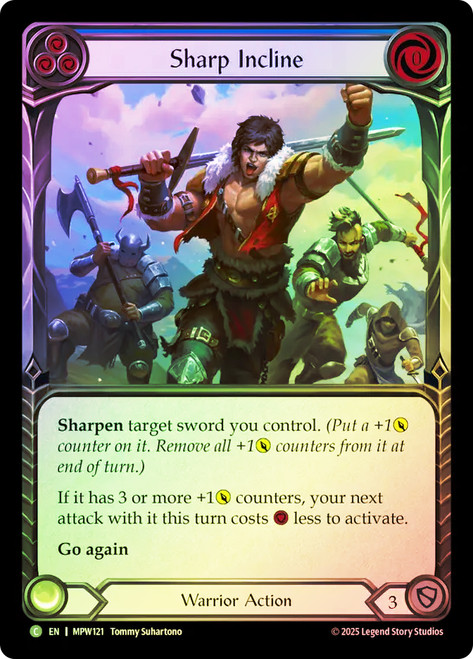 Sharp Incline (Blue)
Mastery Pack Warrior
Single
Flesh and Blood