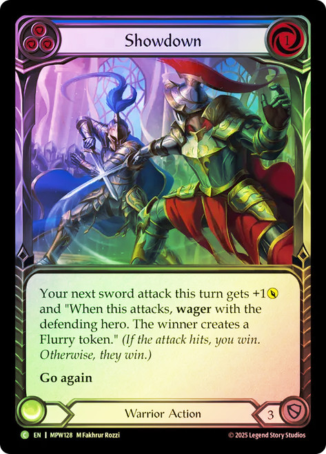 Showdown (Blue)
Mastery Pack Warrior
Single
Flesh and Blood