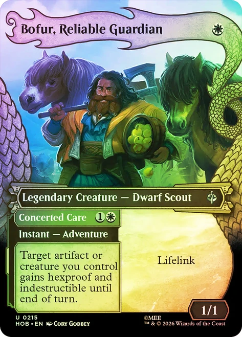 Bofur, Reliable Guardian // Concerted Care
The Hobbit
Single
Magic: The Gathering