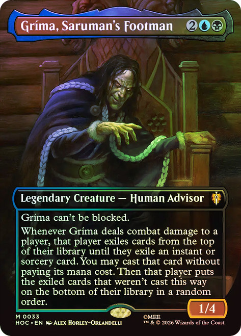 Grima, Saruman's Footman
The Hobbit Commander
Single
Magic: The Gathering