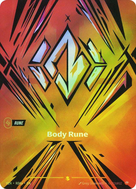Body Rune
Vendetta
Single
Riftbound: League of Legends TCG