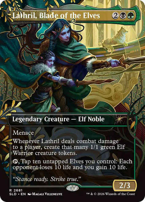 【Sercret Lair Foil】エルフの神秘家3枚セット Lathril, Blade of the Elves | Secret Lair Drop | Star City Games