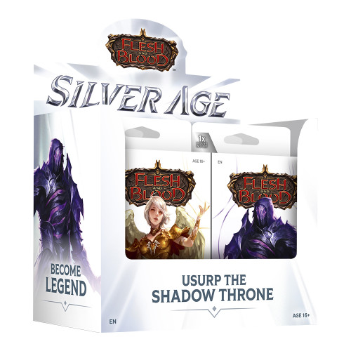 Flesh and Blood - Silver Age Decks: Usurp the Shadow Throne Display (2 Viserai, 4 Prism)
Silver Age: Usurp the Shadow Throne
Sealed
Flesh and Blood