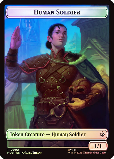 {Human Soldier Token} // {Treasure Token} (#013)
The Hobbit
Single
Magic: The Gathering
