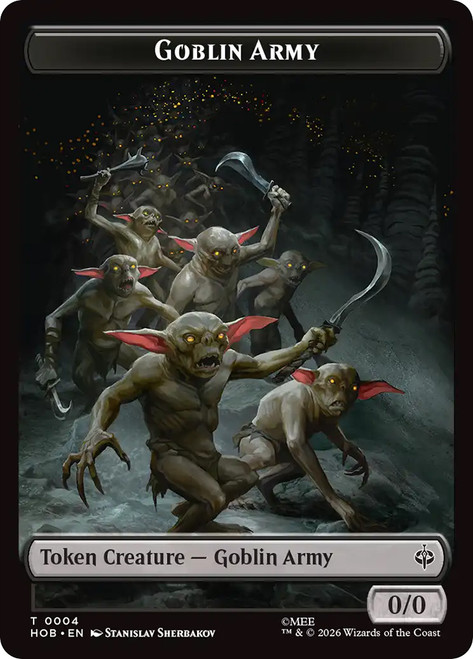 {Goblin Army Token} (#004) // {Human Soldier Token}
The Hobbit
Single
Magic: The Gathering