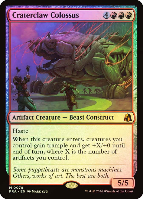 Craterclaw Colossus
Reality Fracture
Single
Magic: The Gathering