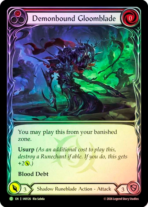 Demonbound Gloomblade
Usurp the Shadow Throne
Single
Flesh and Blood