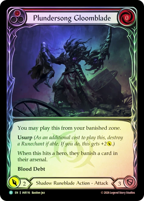 Plundersong Gloomblade
Usurp the Shadow Throne
Single
Flesh and Blood