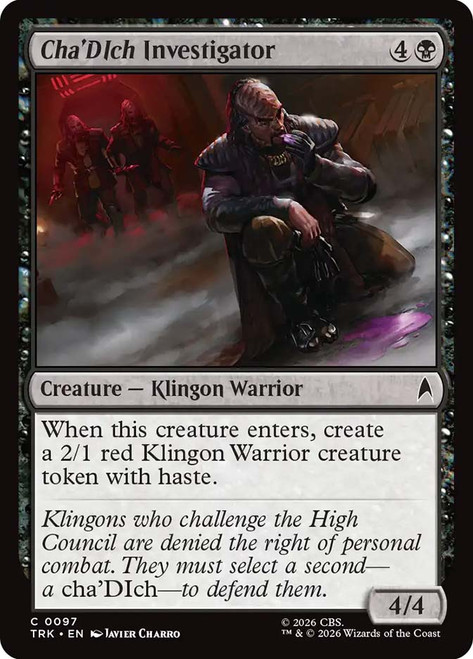 Cha'DIch Investigator
Star Trek
Single
Magic: The Gathering