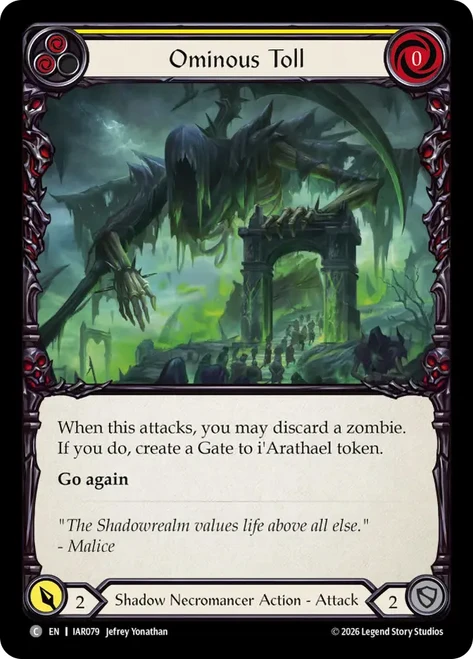 Ominous Toll (Yellow)
Usurp the Shadow Throne
Single
Flesh and Blood
