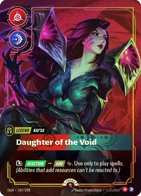 Kai'Sa - Daughter of the Void (Release)
Promotional Cards
Single
Riftbound
