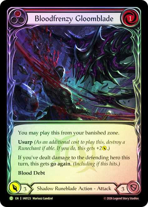 Bloodfrenzy Gloomblade (Red)
Usurp the Shadow Throne
Single
Flesh and Blood