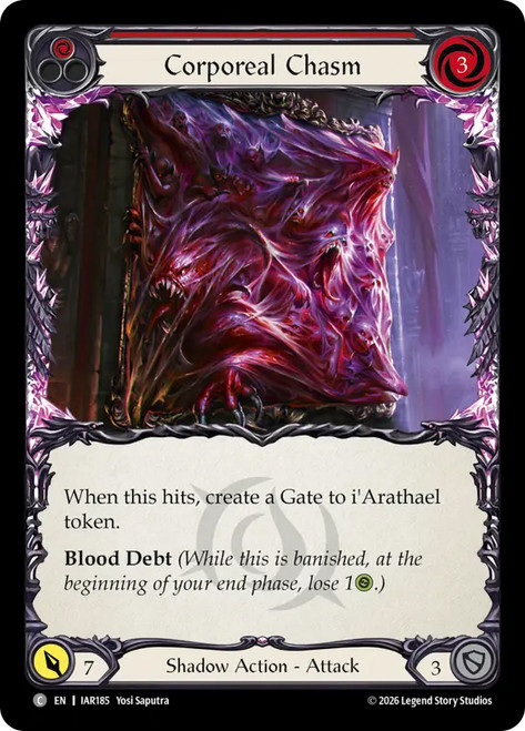 Corporeal Chasm (Red)
Usurp the Shadow Throne
Single
Flesh and Blood