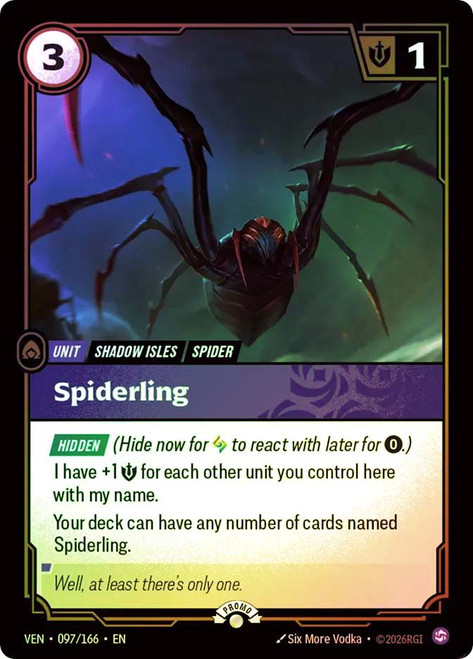 Spiderling (Nexus Night)
Promotional Cards
Single
Riftbound