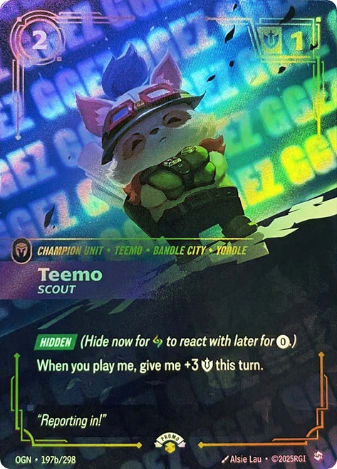 Teemo - Scout (Nexus Night)
Promotional Cards
Single
Riftbound