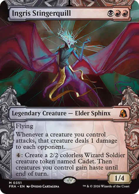 Ingris Stingerquill (#351)
Reality Fracture
Single
Magic: The Gathering