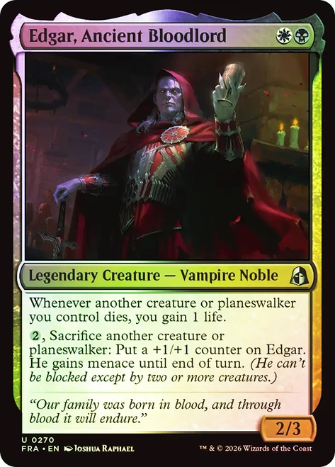 Edgar, Ancient Bloodlord
Reality Fracture
Single
Magic: The Gathering
