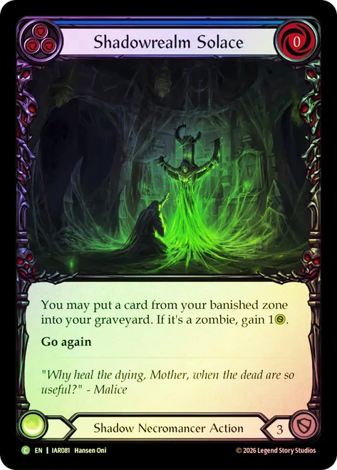 Shadowrealm Solace
Usurp the Shadow Throne
Single
Flesh and Blood