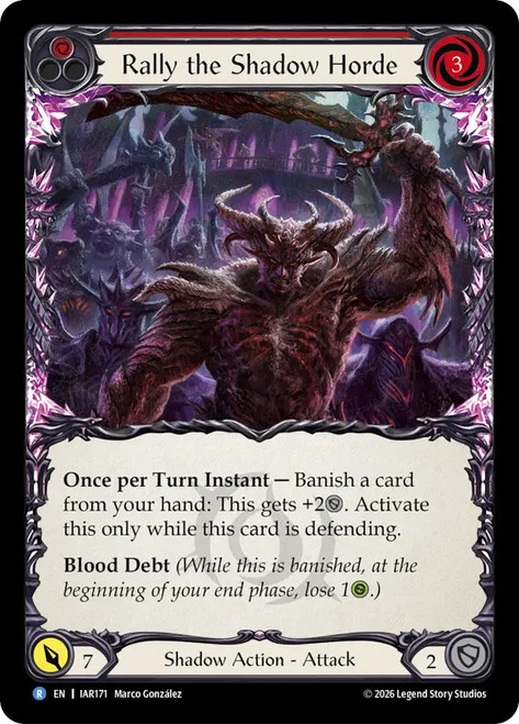 Rally the Shadow Horde (Red)
Usurp the Shadow Throne
Single
Flesh and Blood