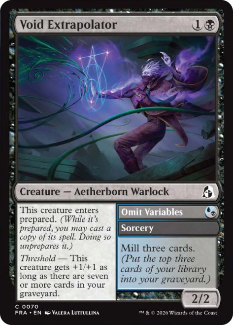 Void Extrapolator // Omit Variables
Reality Fracture
Single
Magic: The Gathering