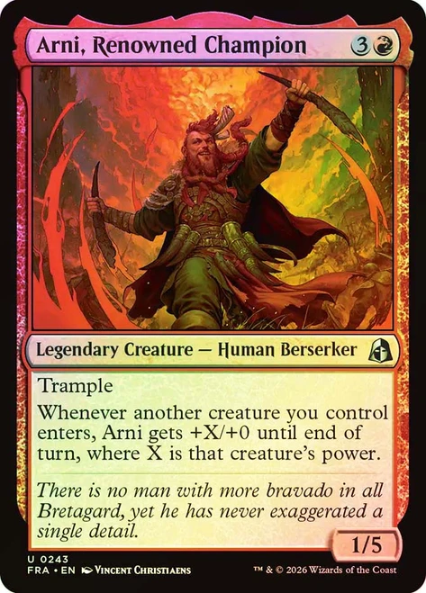 Arni, Renowned Champion
Reality Fracture
Single
Magic: The Gathering