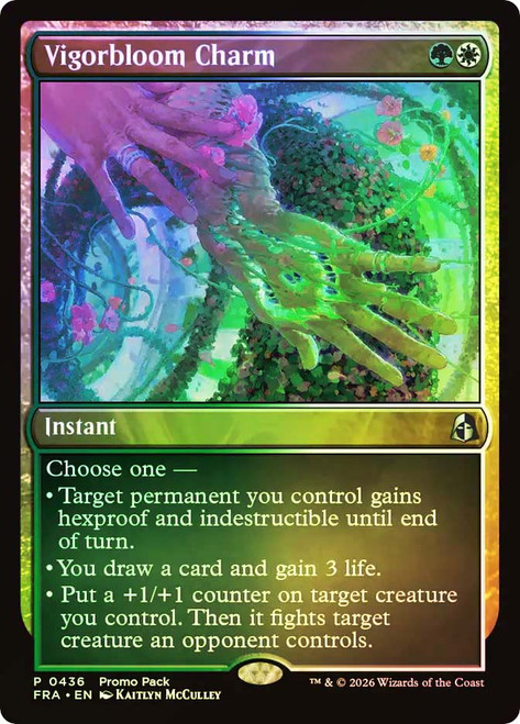 Vigorbloom Charm (Promo Pack)
Promo
Single
Magic: The Gathering