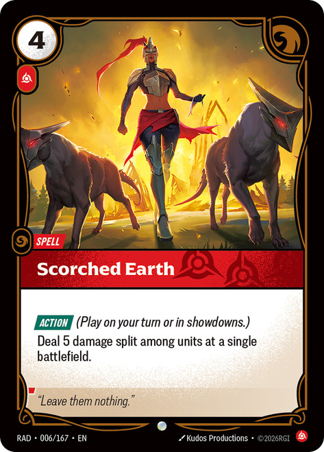 Scorched Earth
Radiance
Single
Riftbound