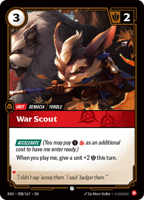 War Scout
Radiance
Single
Riftbound