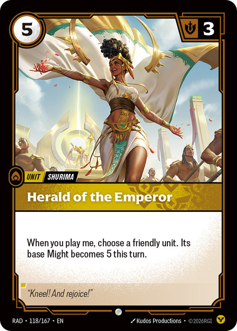 Herald of the Emperor
Radiance
Single
Riftbound