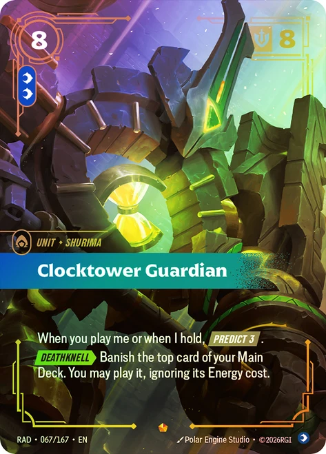 Clocktower Guardian
Radiance
Single
Riftbound