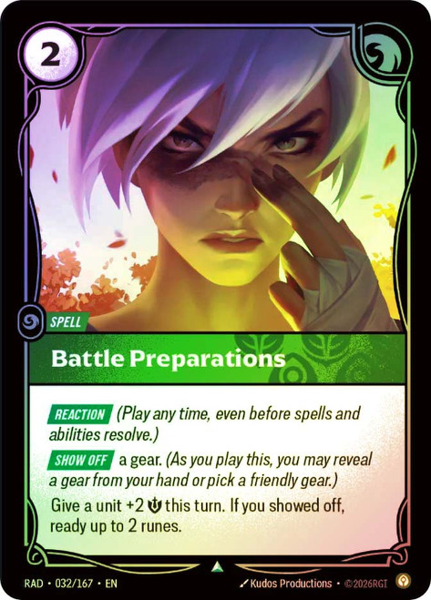 Battle Preparations
Radiance
Single
Riftbound