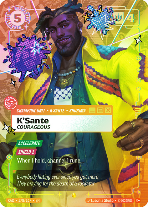 K'Sante - Courageous
Radiance
Single
Riftbound