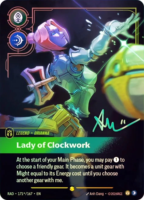 Orianna - Lady of Clockwork
Radiance
Single
Riftbound