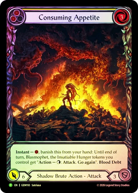 Consuming Appetite (GEM Pack)
GEM Pack
Single
Flesh and Blood