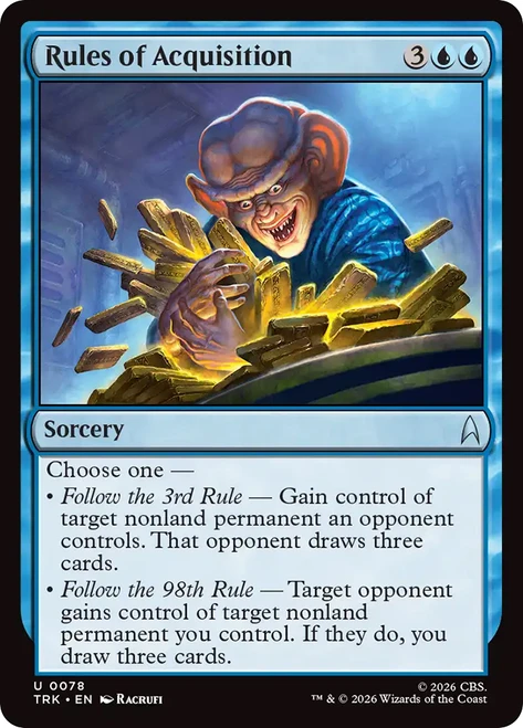 Rules of Acquisition
Star Trek
Single
Magic: The Gathering