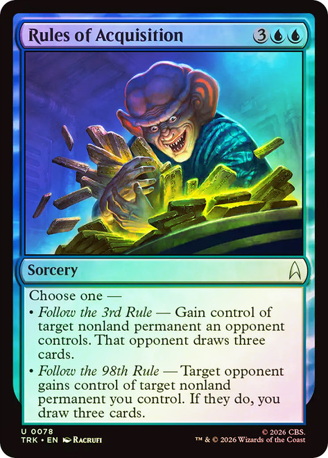 Rules of Acquisition
Star Trek
Single
Magic: The Gathering
