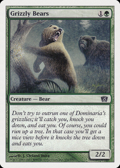 Grizzly Bears\n8th Edition\nSingle\nMagic The Gathering