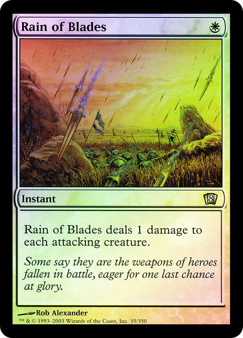 Rain of Blades\n8th Edition\nSingle\nMagic The Gathering