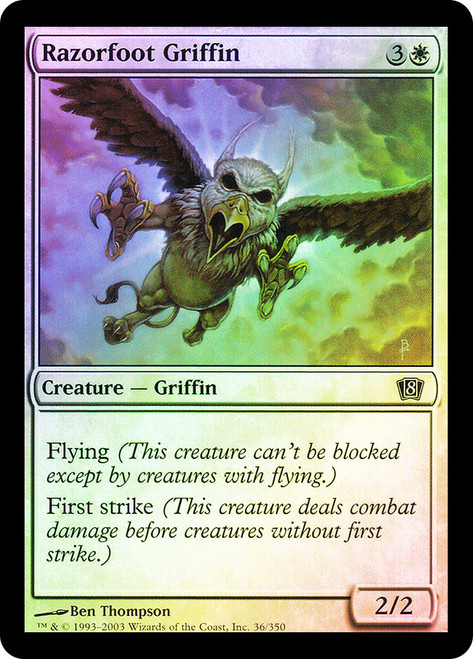 Razorfoot Griffin\n8th Edition\nSingle\nMagic The Gathering