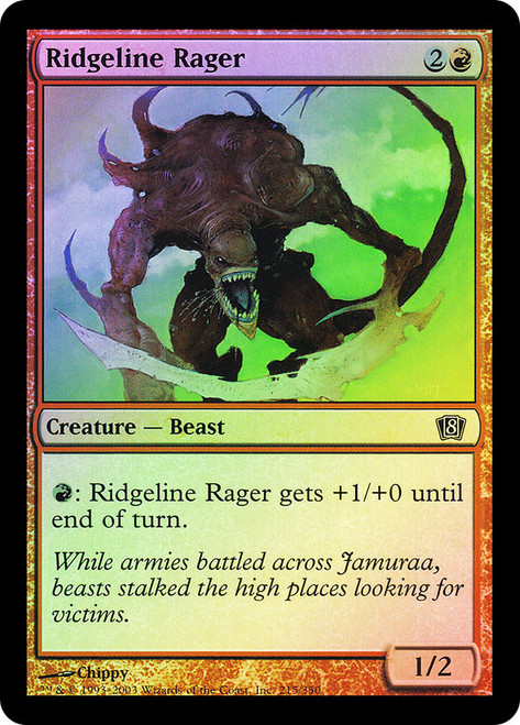 Ridgeline Rager\n8th Edition\nSingle\nMagic The Gathering