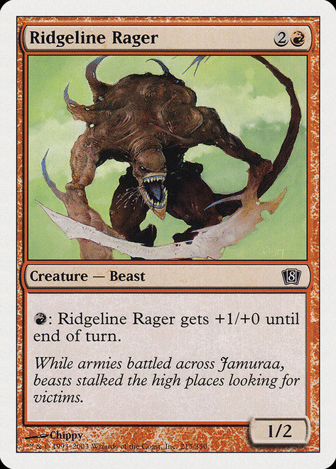 Ridgeline Rager\n8th Edition\nSingle\nMagic The Gathering