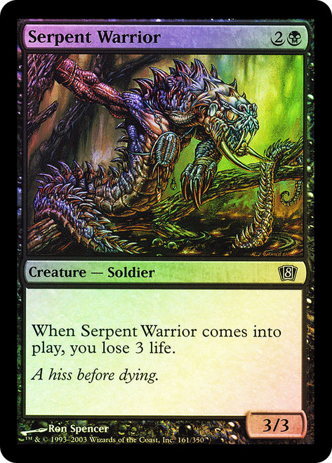 Serpent Warrior\n8th Edition\nSingle\nMagic The Gathering
