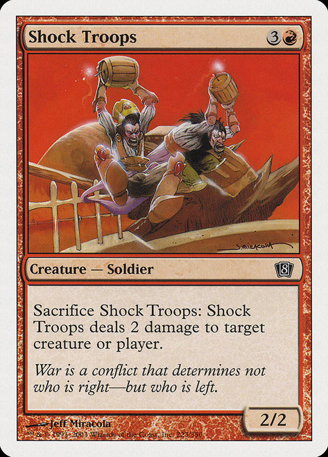 Shock Troops\n8th Edition\nSingle\nMagic The Gathering