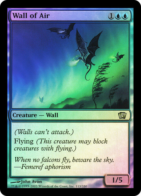 Wall of Air\n8th Edition\nSingle\nMagic The Gathering