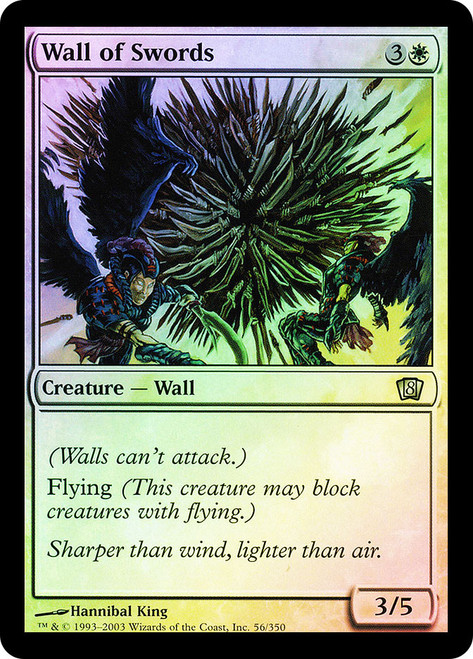 Wall of Swords\n8th Edition\nSingle\nMagic The Gathering