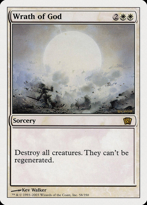 Wrath of God\n8th Edition\nSingle\nMagic The Gathering