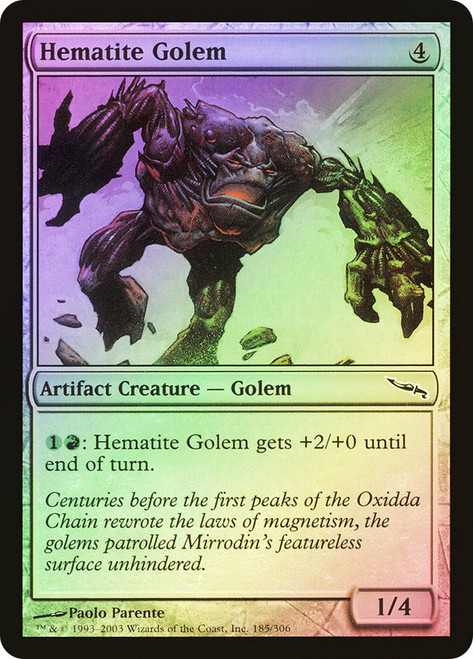 Hematite Golem\nMirrodin\nSingle\nMagic The Gathering