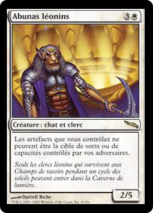 Leonin Abunas
Mirrodin - French
Single
Magic The Gathering
