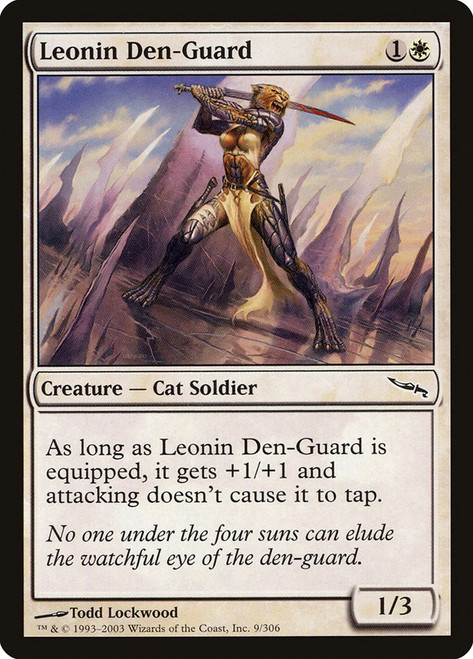 Leonin Den-Guard\nMirrodin\nSingle\nMagic The Gathering